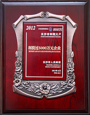 半岛在线,半岛在线（中国）被长沙市人民政府授予“利税过5000万元企业”荣誉称号